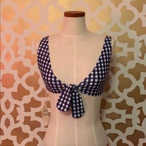 VerdeLimón NWT Gingham Bikini Top. Size S.